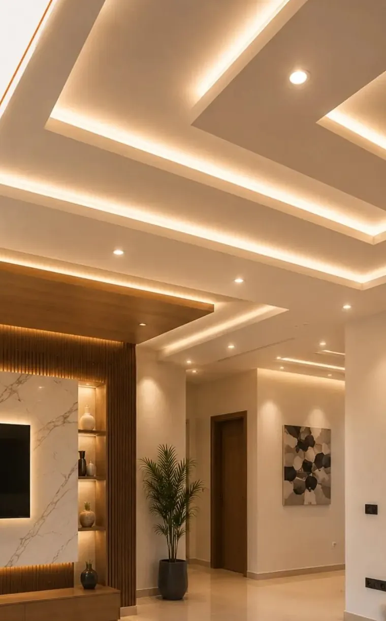 Faux plafond design avec éclairage intégré, Casablanca